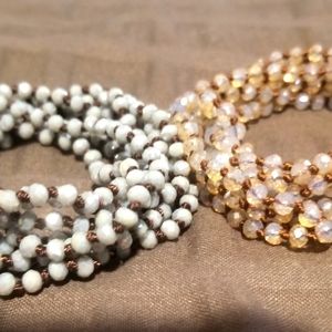 Knotted crystal bead jewelry